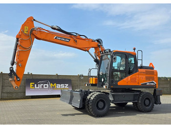  Doosan NOWY Develon DX 140W-7, PODPORY + PŁUG - Wheel excavator