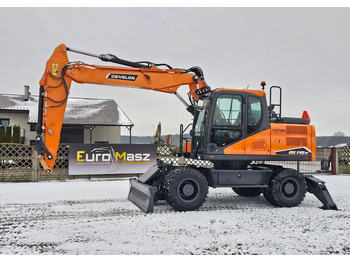  Doosan NOWY Develon DX 140W-7, PODPORY + PŁUG - Wheel excavator