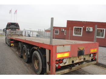 Broshuis 3 akslet sværlast trailer m. udtræk  - Dropside/ Flatbed semi-trailer