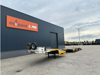Broshuis 3-assige dieplader, wielkuilen, 4,1m uitschuifbaar, stuuras - Low loader semi-trailer