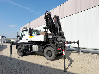 Mobile crane Unimog U400 4x4 U400 4x4, Frontzapfwelle, Heckkran Hiab XS 144-E4 HiDuo, Seilwinde, Funk: picture 3