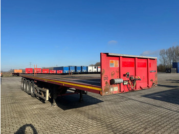 Dropside/ Flatbed semi-trailer MOL 62 tons Ballast trailer, 4 axles, 2 steering axles, Belgium- trailer, 70% tyres: picture 5
