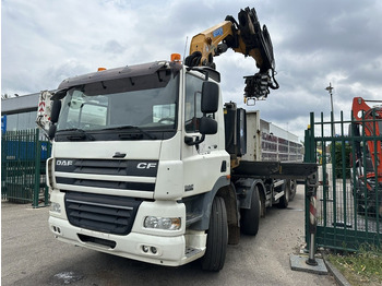 Dropside/ Flatbed truck, Crane truck DAF CF 85.360 8x2 + KRAN (25m!) EFFER 305 6S + JIB 4S + ROTATOR - PLATORM 7m60 - LIFT + STEERING AXLE - EURO 5 - BE: picture 4