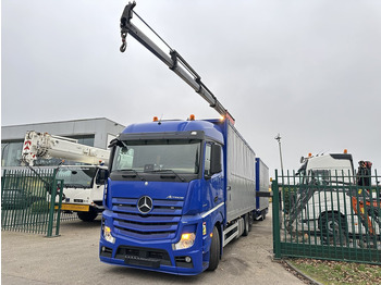 Box truck, Crane truck Mercedes-Benz Actros 2645 6x2 105m³ JUMBO + RETARDER + KRAN PALFINGER PK 19.001 SLD (4x) + RADIO - *FULL AIR* - FRIGO - EURO 6 - SAF AXLES - BELGIAN TRUCK: picture 4