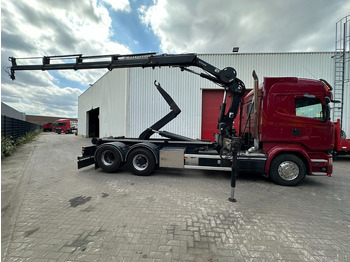 Hook lift truck, Crane truck Scania R580 6X2 V8 HOOKLIFT + CRANE HIAB 211 E-4 HIPRO - ROTATOR - RETARDER - RADIO - NL TRUCK: picture 5