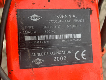 Tedder/ Rake Kuhn GF 10601 TO: picture 3 Tedder/ Rake Kuhn GF 10601 TO: picture 3