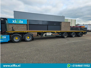 Dropside/ Flatbed semi-trailer Broshuis 3-ass. Vlakke uitschuifbare Mega oplegger / 3x gestuurd: picture 5 Dropside/ Flatbed semi-trailer Broshuis 3-ass. Vlakke uitschuifbare Mega oplegger / 3x gestuurd: picture 5