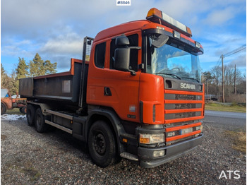 Hook lift truck Hook Truck Scania R124BG 6x2 with gravel flatbed (SEE VIDEO): picture 2