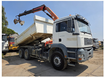 Tipper, Crane truck MAN TGA 26.350 6X4 BORDMATIC TIPPER CRANE PALFINGER PK15500: picture 4