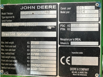 Trailed sprayer John Deere M 740 i Dismantled: only spare parts: picture 5