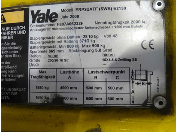 Electric forklift Yale ERP 20 ATF: picture 2
