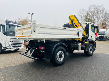 Tipper, Crane truck MAN TGM 18.320 4x4 BB Kipper Kran 131 Single Winter: picture 3