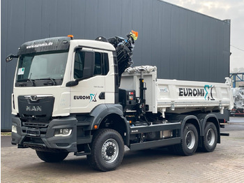 Tipper, Crane truck MAN TGS 33.440 6x6 /3-Seiten- Kipper /  HIAB 228-6: picture 3