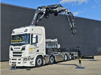 Dropside/ Flatbed truck, Crane truck Scania R590 V8 / 8X2 / HIAB 1188 + JIB + WINCH: picture 3