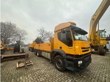Hook lift truck, Crane truck IVECO STRALIS 420 truck open box with TEREX loading crane 290.2E-A3: picture 2