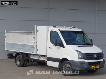 Flatbed van Volkswagen Crafter 136pk Open Laadbak met Kist Dubbellucht 3,5t Trekhaak Airco Euro6 Tipper Benne Kieper Airco Trekhaak: picture 3