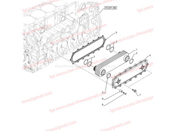 Oil cooler for Truck FPT IVECO CASE Cursor9 Euro 6 F2CFE612 A/B/D F2CFE614A*B041/F2CGE614F*V004 5802431166 OIL COOLER CORE 504127469 504130575 5801389774: picture 5