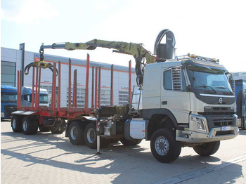 Timber truck, Crane truck Volvo FMX 500, 6X6, LOGLIFT F265Z95 + DOLL trailer (2007): picture 4