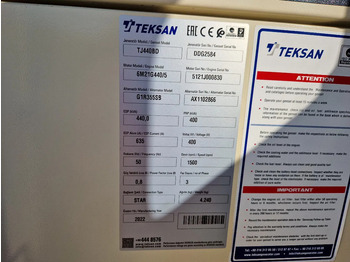 New Generator set Baudouin Teksan TJ440BD generator 440 kVA Baudouin 6-cilinder UNUSED: picture 5