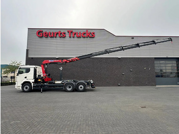 Hook lift truck, Crane truck MAN TGS 26.520 6X4H-4 BL NEW MODEL + MEILLER HAAKARMSYSTEEM + HMF 2320 K6-RCS KRAAN/KRAN/CRANE/GRUA: picture 4