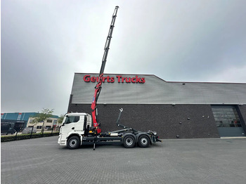 Hook lift truck, Crane truck MAN TGS 26.520 6X4H-4 BL NEW MODEL + MEILLER HAAKARMSYSTEEM + HMF 2320 K6-RCS KRAAN/KRAN/CRANE/GRUA: picture 3