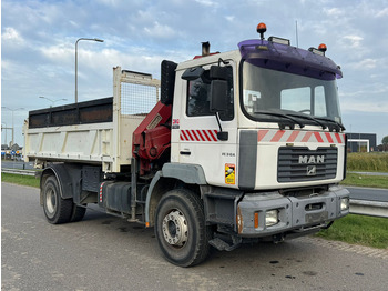 Tipper, Crane truck MAN 19.310 4x2 Kipper with HMF 1463K2 Crane: picture 3