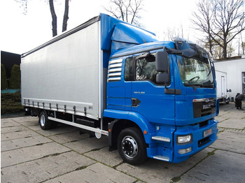 Curtainsider truck MAN TGM PRITSCHE PLANE 18 PALETTEN AUFZUG: picture 4