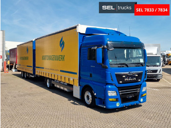 Curtainsider truck MAN TGX 18.500 4X2 LL-U / Intarder/Durchlade/Hubdach: picture 3