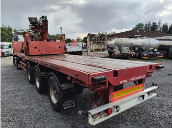 Dropside/ Flatbed semi-trailer LAG 16000-R KENNIS CRANE - 2 STEERING AXLES: picture 3
