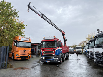 Crane truck, Tipper Scania R580 V8 8X4 Kipper Kran Palfinger 22002: picture 2