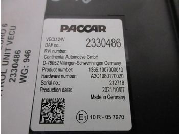 Electrical system for Truck DAF 2330486 VECU REGELEENHEID DAF XF CF 480 EURO 6 MODEL 2021: picture 4