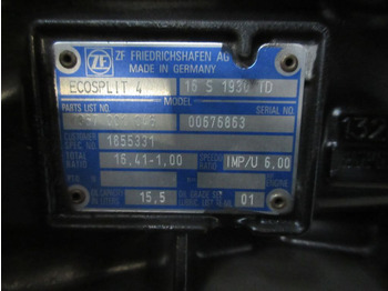 Gearbox for Truck DAF CF85 1855331 TRANSMISSIE 16 S 1930 TD EURO 5: picture 5