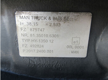 Rear axle for Truck MAN 81.35010-6301 / HY-1350.12 RATIO 2,533/1=38:15 MODEL 2022: picture 5