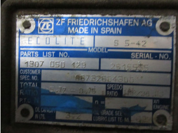 Gearbox for Truck Mercedes-Benz ATEGO 815 A 001 260 36 00 TRANSMISSIE ZF S5-42 710.621: picture 5
