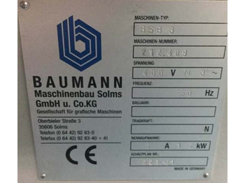 Printing machinery Shaker Baumann BSB 3: picture 4