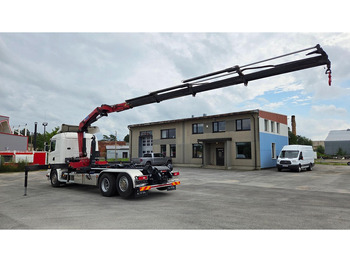 Hook lift truck, Crane truck Scania G450 6X2*4 HMF 2120 crane 700 hours: picture 4
