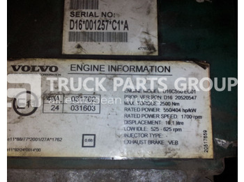 ECU for Truck VOLVO FH16, D16C engine type engine control unit, 20520547, 20577131, control unit: picture 2