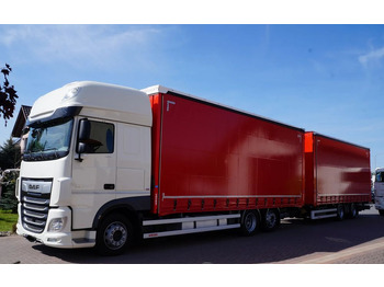 Curtainsider truck DAF XF 480 EURO 6 ZESTAW TANDEM PRZEJAZDOWY 120 M3  7,8 M + 7,8 M WECON: picture 2