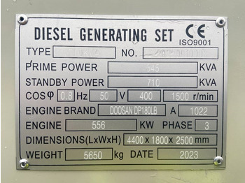 Doosan DP180LB - 710 kVA Generator - DPX 19857  on lease Doosan DP180LB - 710 kVA Generator - DPX 19857: picture 4