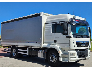 Curtainsider truck MAN TGM 15.290/E6/FIRANKA/BURTO-FIRANKA/SZKOŁA JAZDY/MAŁY ROZSTAW OSI/16PALET/WINDA/NISKI PRZEBIEG/2019/SERWISOWANY/JAK NOWY: picture 2