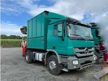 Tipper, Crane truck Mercedes-Benz 1844K 4x2 Kipper mit Kran Blattgefedert: picture 2