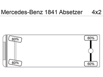 Skip loader truck Mercedes-Benz 2641 Absetzer 6x2 Blatt/Luft Klima AHK: picture 4