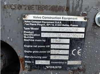 Mini excavator Volvo EC 20 E: picture 5