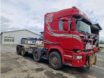 Hook lift truck Scania R580 Brøytebil med sideplog og hydraulisk saltsystem: picture 3
