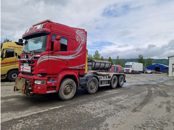 Hook lift truck Scania R580 Brøytebil med sideplog og hydraulisk saltsystem: picture 2