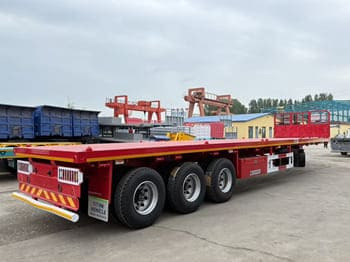 New Dropside/ Flatbed semi-trailer TITAN Flatbed Tri Axle Truck Trailer for Sale in Tanzania: picture 3