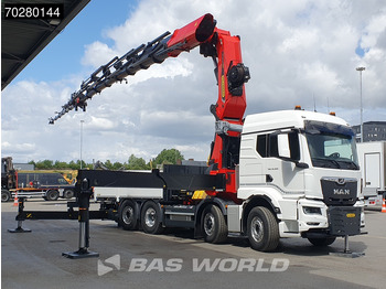 New Dropside/ Flatbed truck, Crane truck MAN TGS 35.520 8X4 Palfinger PK135.002 TEC 7 Kran Crane Hydrodrive Lift+steering axle Navi LED Euro 6: picture 3