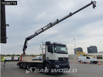 Dropside/ Flatbed truck, Crane truck Mercedes-Benz Arocs 3240 8X4 HIAB 211E-6 HIPRO Big-Axle Lift+Steering Navi Euro 6: picture 3