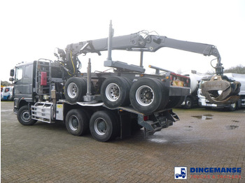 Crane truck DAF XF 105.510 6x4 + Loglift F281S83 crane / timber truck + dolly: picture 5