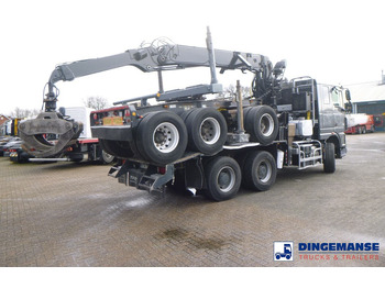 Crane truck DAF XF 105.510 6x4 + Loglift F281S83 crane / timber truck + dolly: picture 4
